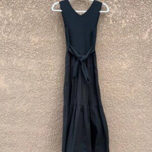 Jason Wu Designer Dress Women's Black‎ Tiered V-Neck Sleeveless Modest Feminine
